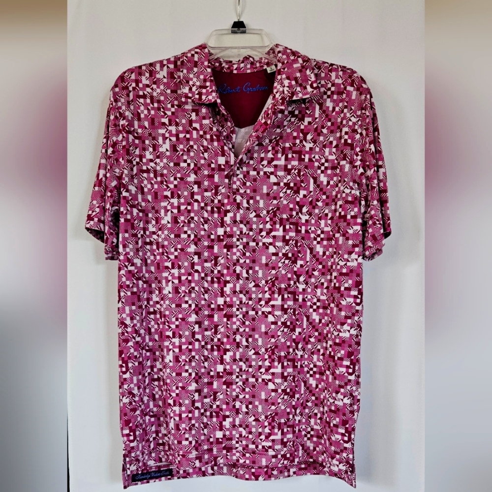 Robert Graham Men's geometric print golf‎ polo Size small